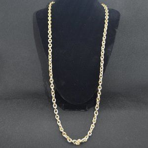 Vintage Talbots Gold and Silver-Toned Opera Length Chain Necklace
